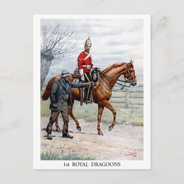 1st Royal Dragoons Postcard (Front)