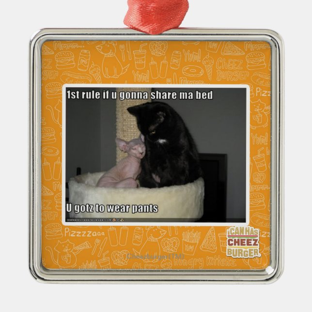 1st rule if u gonna share ma bed metal ornament (Front)