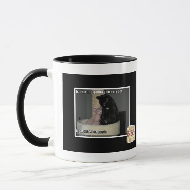 1st rule if u gonna share ma bed mug (Left)
