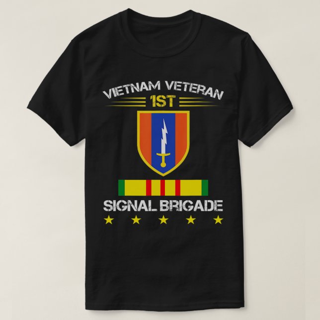 1st Signal Brigade Vietnam Veteran Png  T-Shirt (Design Front)