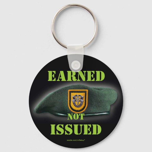 1st special forces flash green berets Keychain (Front)