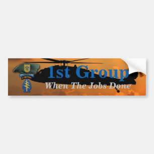 1st Special Forces Green Berets Group SF SFG SOF Bumper Sticker