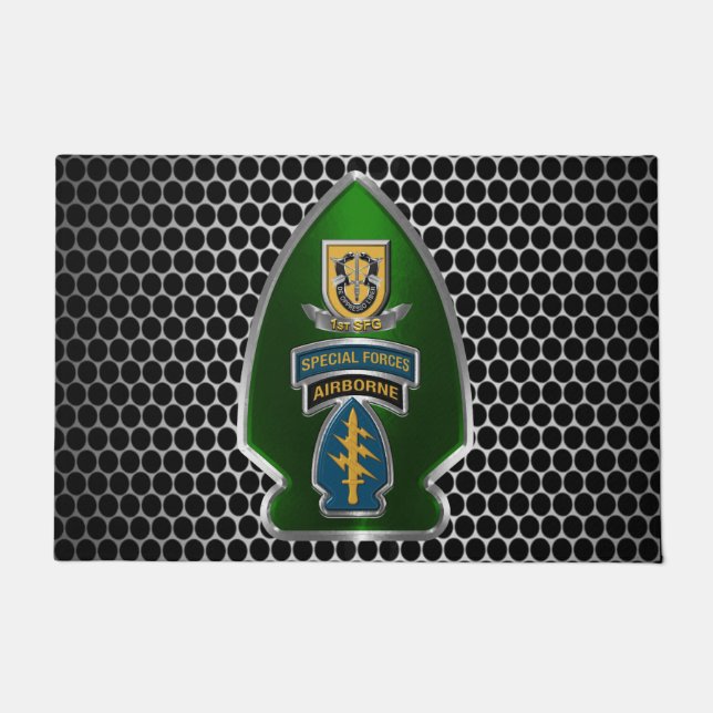 1st Special Forces Group Airborne  Arrowhead Doormat (Front)