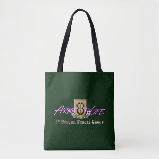 1st Special Forces Group Army Wife Tote Bag (Front)