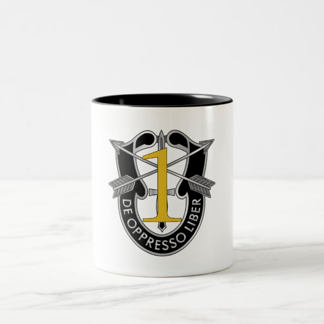 1st Special Forces Group Crest Two-Tone Coffee Mug (Center)
