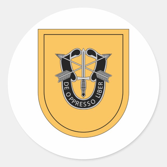1st Special Forces Group Flash Classic Round Sticker (Front)