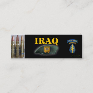 1st  special forces group iraq vets son bookmarker mini business card