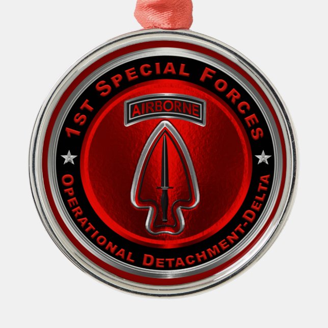 1st Special Forces Operational Detachment-Delta   Metal Ornament (Front)