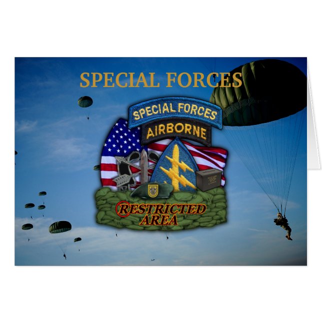 1st special forces veterans vets Card (Front Horizontal)