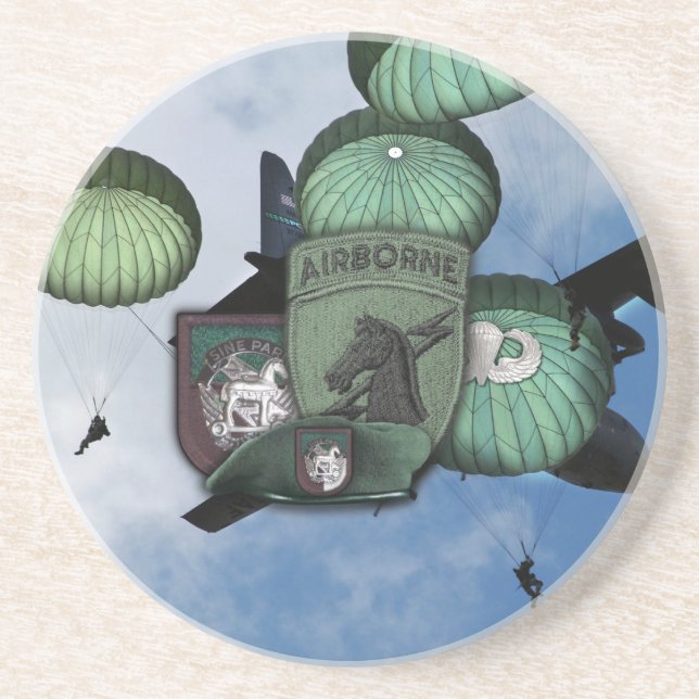 1st special operations command socom beer Coaster (Front)