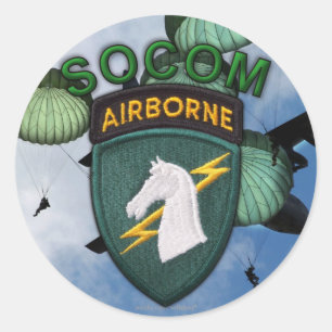 1st Special ops usacapoc command veterans socom Classic Round Sticker