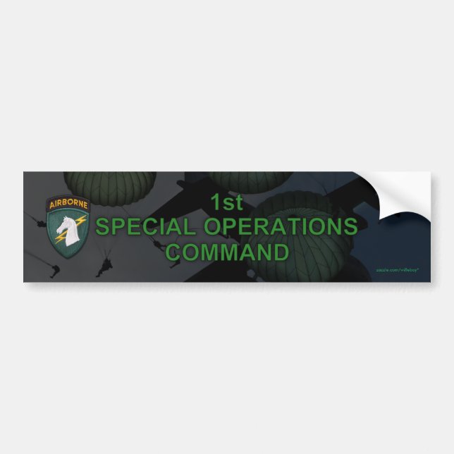 1st special ops usacapoc patch Bumper Stick Bumper Sticker (Front)