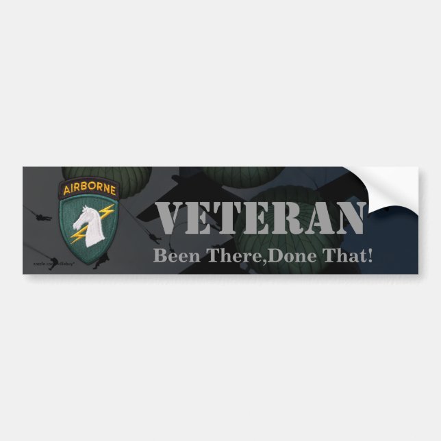 1st special ops veterans vets patch bumper sticker (Front)