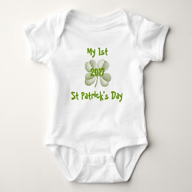 1st St Patrick's Day Onsie for baby Baby Bodysuit (Front)