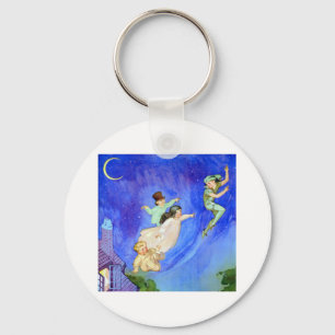 1ST STAR ON YOUR RIGHT, STRAIGHT ON UNTIL MORNING KEY RING
