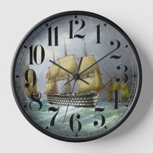 1st steam battleships 1884 clock