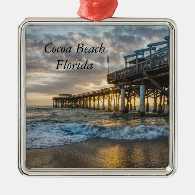 1st Sunrise 2017 Cocoa Beach Metal Ornament (Front)
