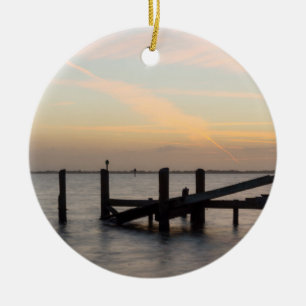 1st Sunset 2017 Cocoa Beach Ceramic Ornament