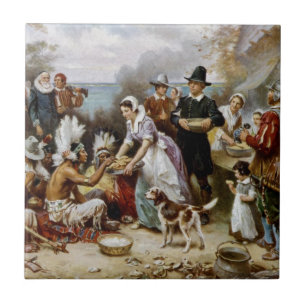 1st thanksgiving ceramic tile