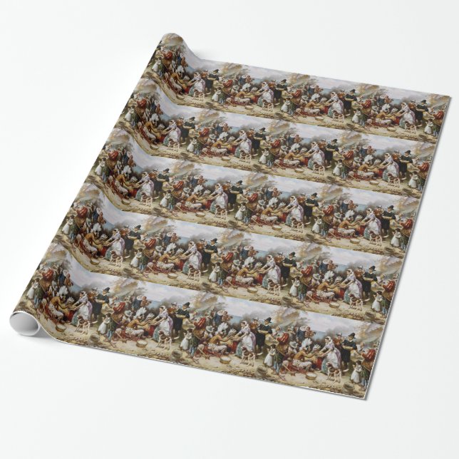 1st thanksgiving wrapping paper (Unrolled)