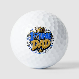 1st Time Dad Two-Tone Coffee Golf Balls