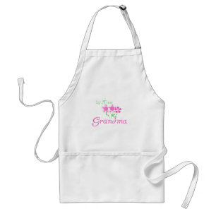1st  Time Grandma-Pink Flowers Standard Apron
