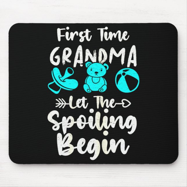 1st Time Grandma To Be First Time Grandma Grandmot Mouse Pad (Front)