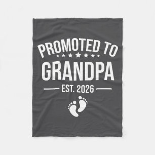 1st Time Grandpa Est 2026 New First Grandpa 2026 Fleece Blanket