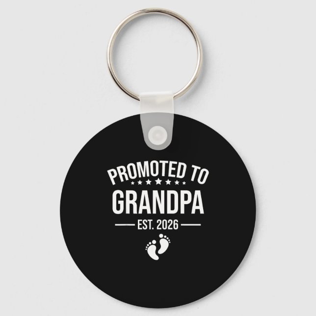 1st Time Grandpa Est 2026 New First Grandpa 2026  Key Ring (Front)