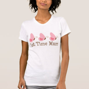 1st Time Mum Butterfly Gift T-Shirt