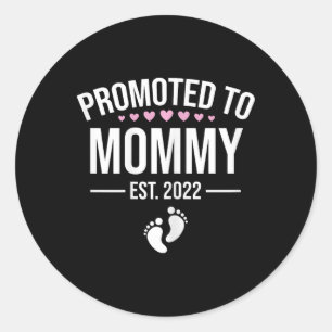 1st Time Mum Est 2022 New First Mummy 2022 Mothers Classic Round Sticker