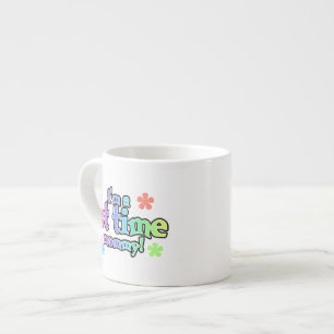 1st Time Mummy Rainbow Text Gifts Espresso Cup