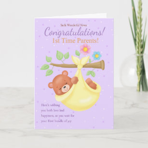 1st Time Parents Pregnancy Congratulations Card