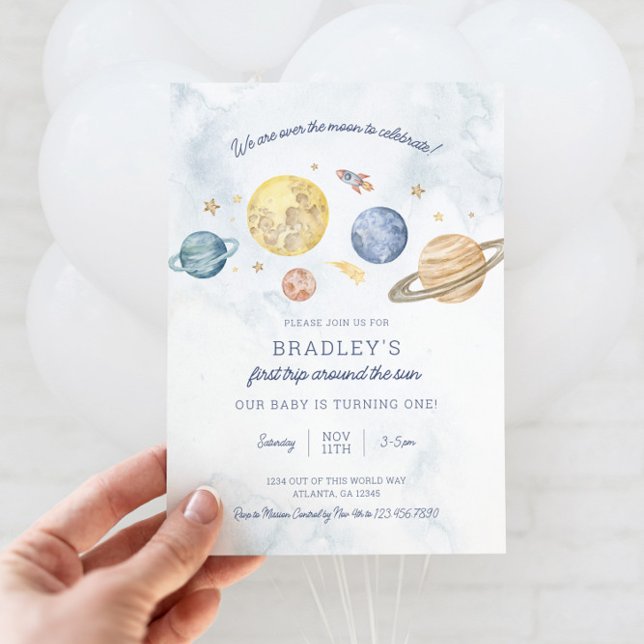 1st Trip Around the Sun Birthday Invitation (Creator Uploaded)