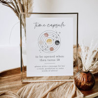 1st Trip Around The Sun Space Time Capsule Poster