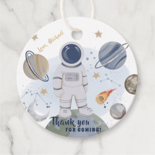 1st Trip Galaxy Boy Birthday Thank You Favour Tags