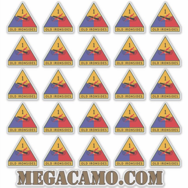 1st US Armoured Division Old Ironsides patch x25 (Front)