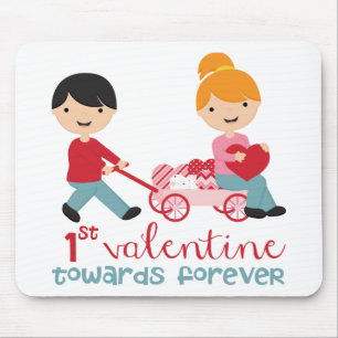 1st Valentines Day Together Mouse Pad