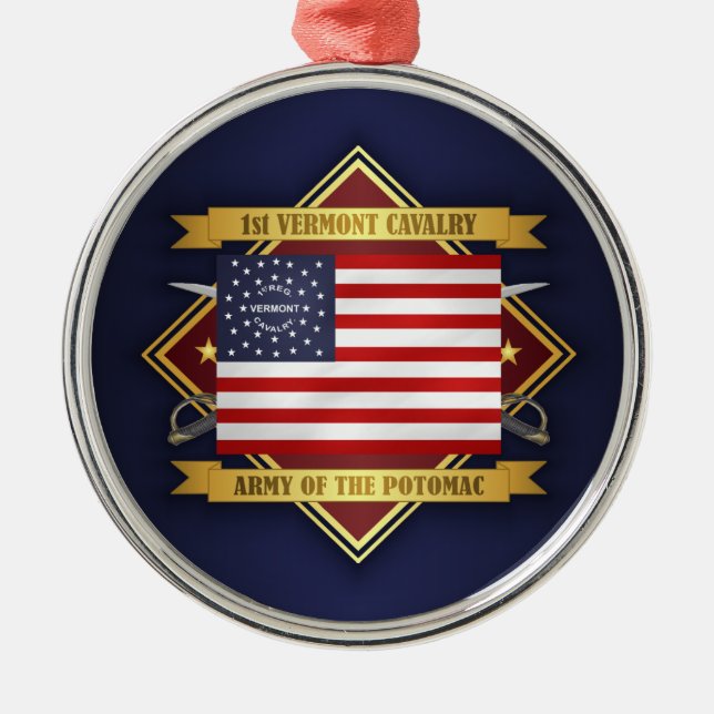 1st Vermont Cavalry Metal Ornament (Front)