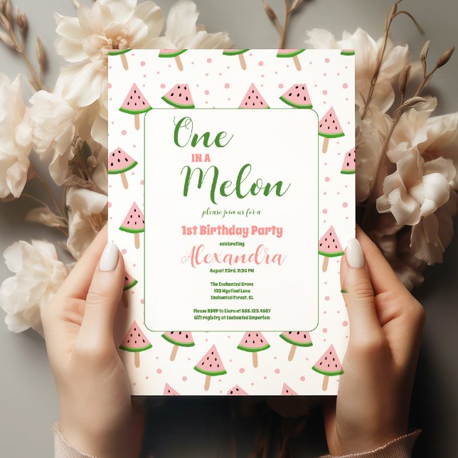 1st Watermelon Birthday Invitation (Creator Uploaded)