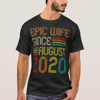 1st Wedding Anniversary 1 Years Epic Wife Since 20 T-Shirt