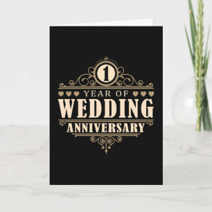 1st Wedding Anniversary Card