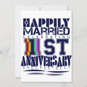 1st wedding anniversary ceremony invitation