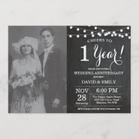 1st Wedding Anniversary Chalkboard Photo