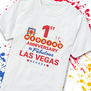 1st Wedding Anniversary Couples Las Vegas Trip T-Shirt