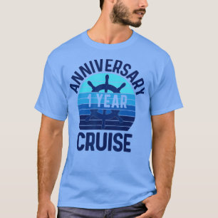1st Wedding Anniversary Cruise 1 Year Couples Vaca T-Shirt