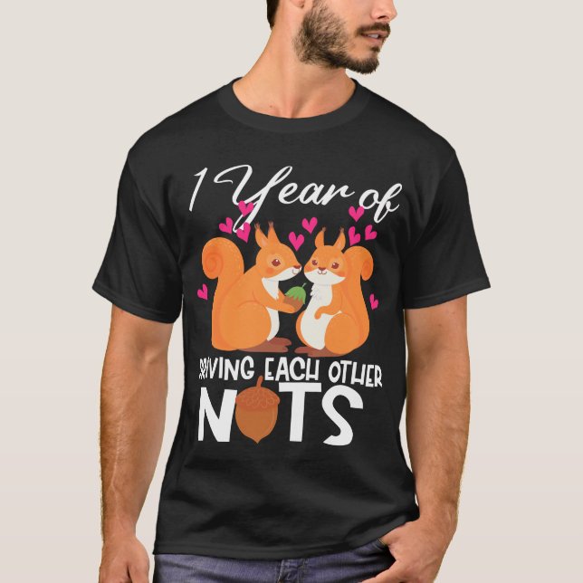 1st Wedding Anniversary Funny Gift First Year T-Shirt (Front)
