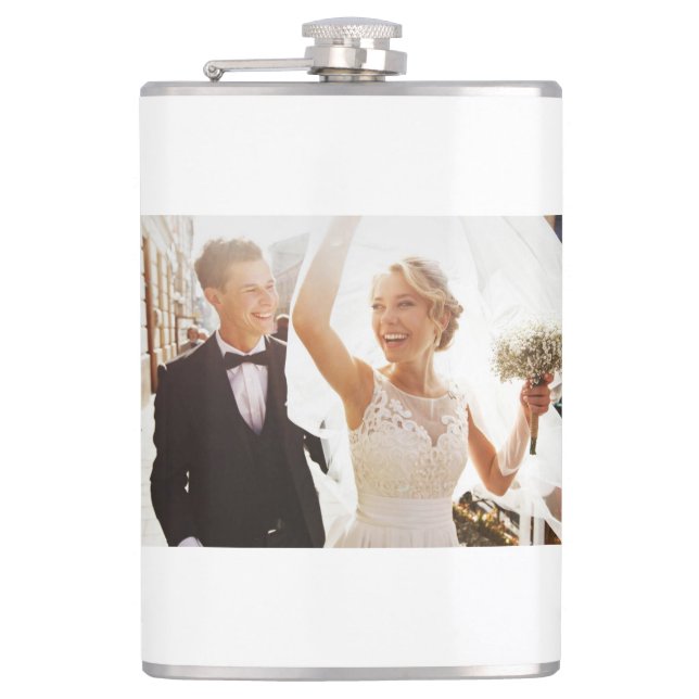 1st Wedding Anniversary Hip Flask (Front)