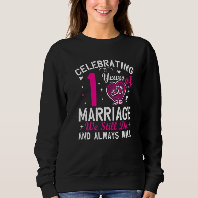 1st Wedding Anniversary Matching Couple Men Women  Sweatshirt (Front)