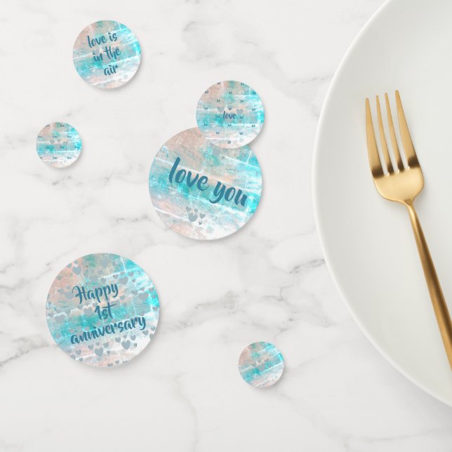 1st wedding anniversary (paper)  confetti (Group)